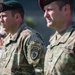 Paratroopers stand in formation