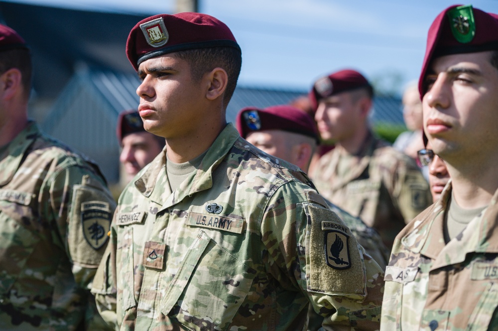 Sky Soldier stands in formation