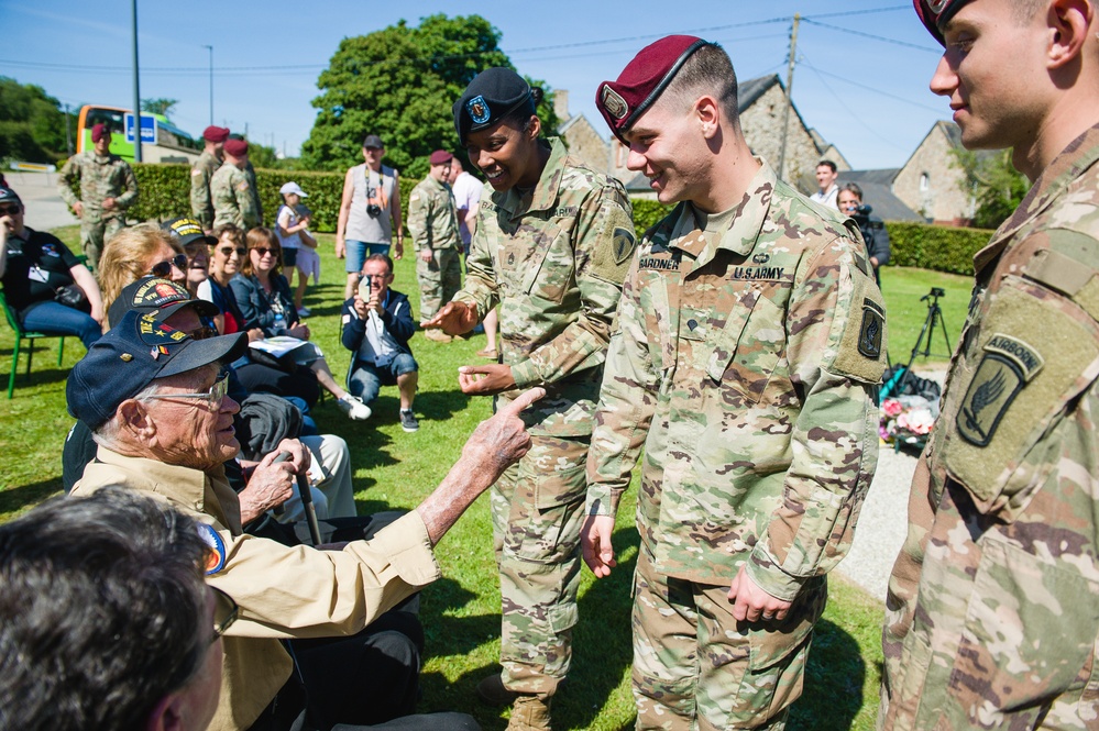 Sky Soldier greets veteran