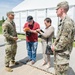 Soldiers interact with French media