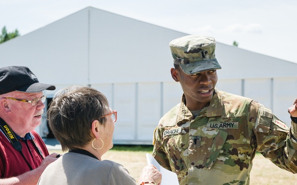 Army Lieutenant speaks with French Media