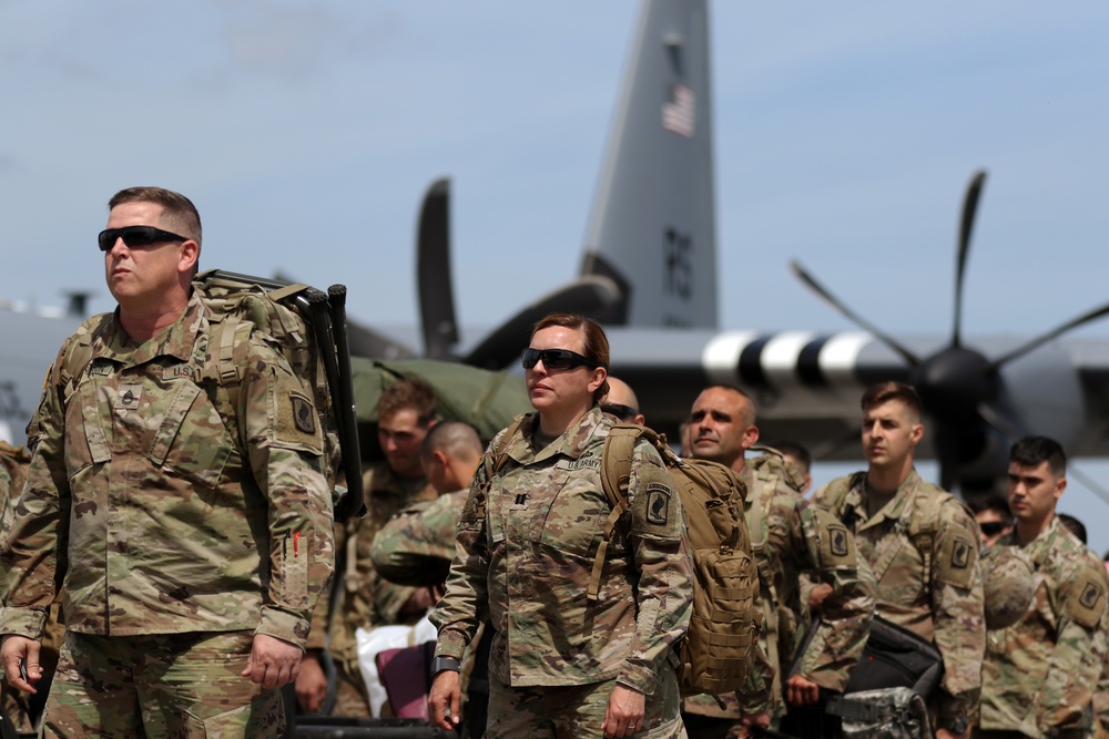 173rd Airbone Brigade Combat Team arrives for D-Day 75