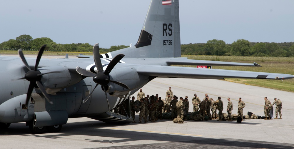 173rd Airbone Brigade Combat Team arrives for D-Day 75