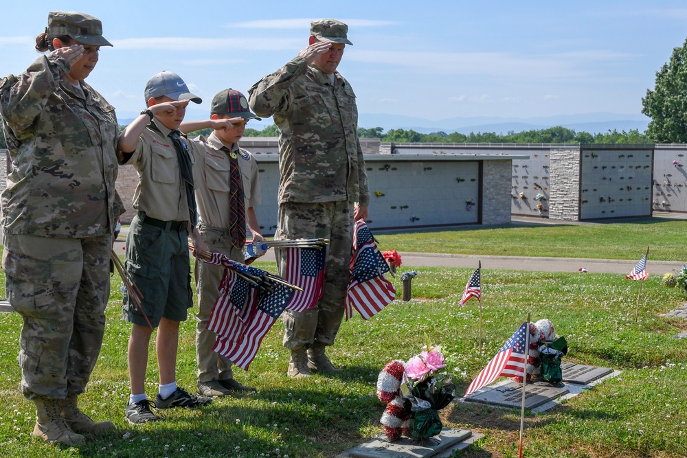 134th Guardsmen, Boy Scouts honor past veteran’s on Memorial Day weekend