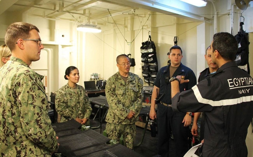 Egyptian Naval Officers visit USS Lewis B Puller and ERSS teams