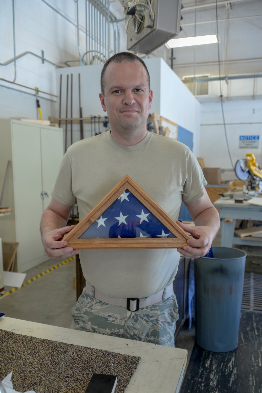 Civil Engineering Airmen Create Shadow Boxes