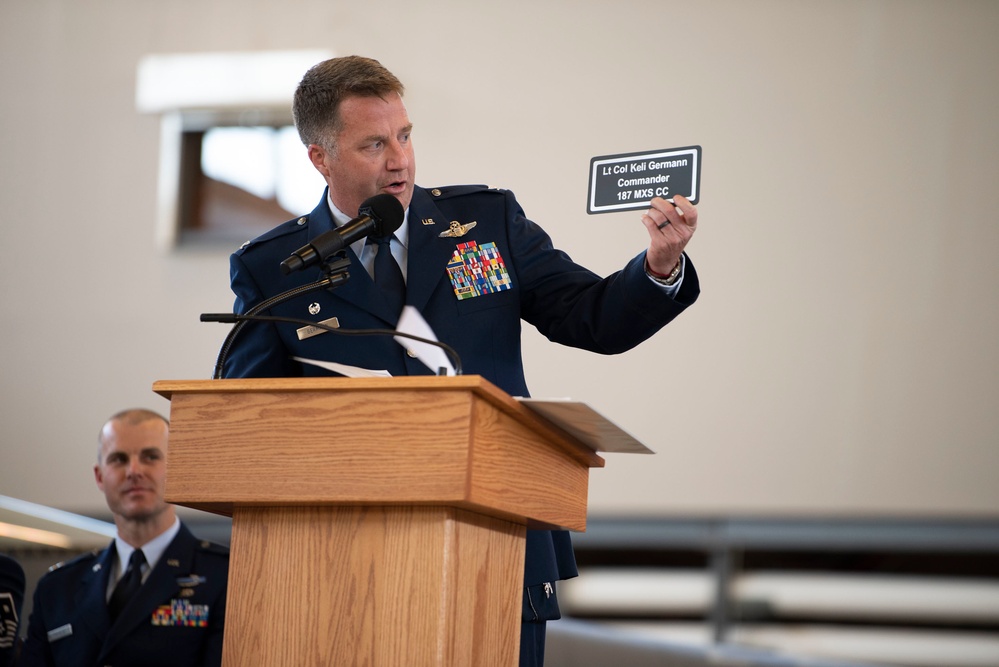 187th Maintenance Group Change of Command