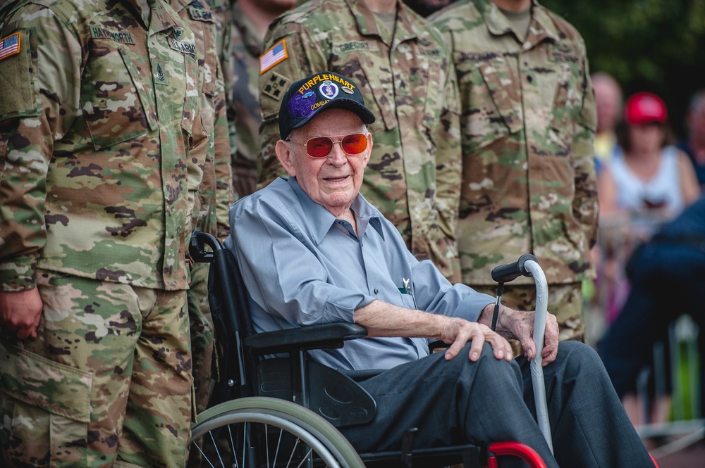 World War II Veteran in Formation