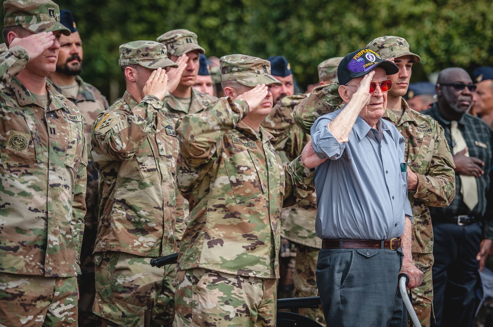 Soldiers Salute the Colors