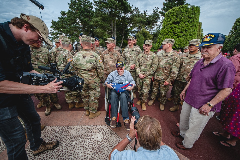 World War II Veteran Pauses for Photos