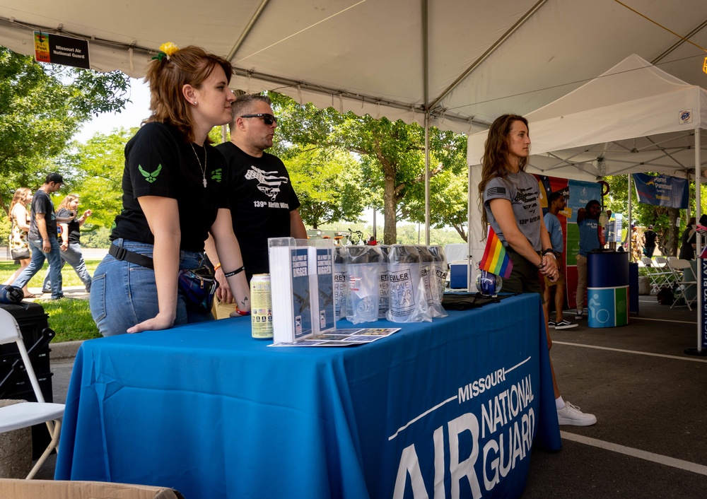 The 139th recruits at the Kansas City Pride Festival