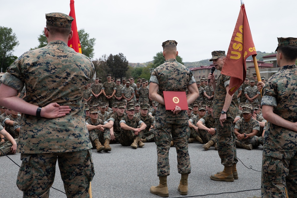 Staff Sgt. Chase C. Hunter McGroty-Hunter awarded Navy and Marine Corps Commendation Medal