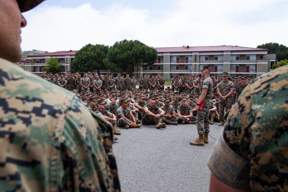 Staff Sgt. Chase C. Hunter McGroty-Hunter awarded Navy and Marine Corps Commendation Medal