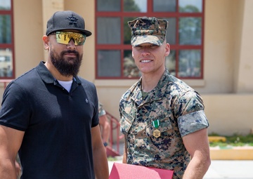 Staff Sgt. Chase C. Hunter McGroty-Hunter awarded Navy and Marine Corps Commendation Medal