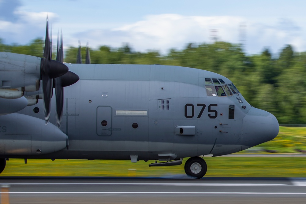 U.S. Marines land and take off at JBER Alaska