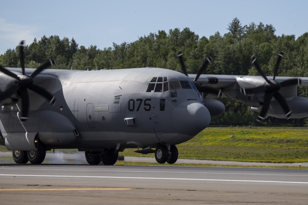 U.S. Marines land and take off at JBER Alaska