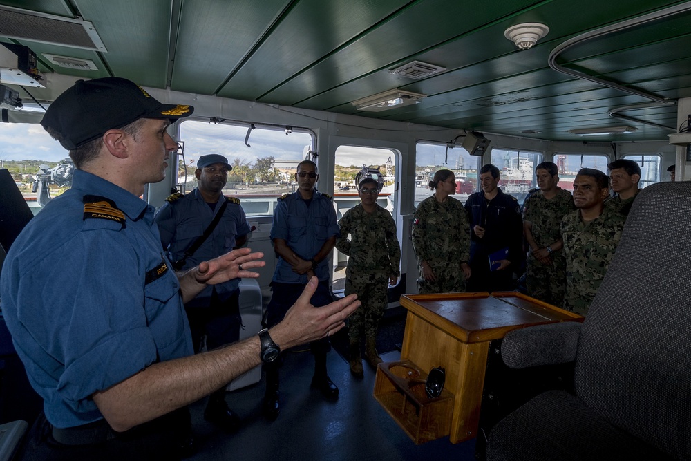 HMCS GOOSE BAY at Las Calderas Naval Base for EX TRADEWINDS 2019