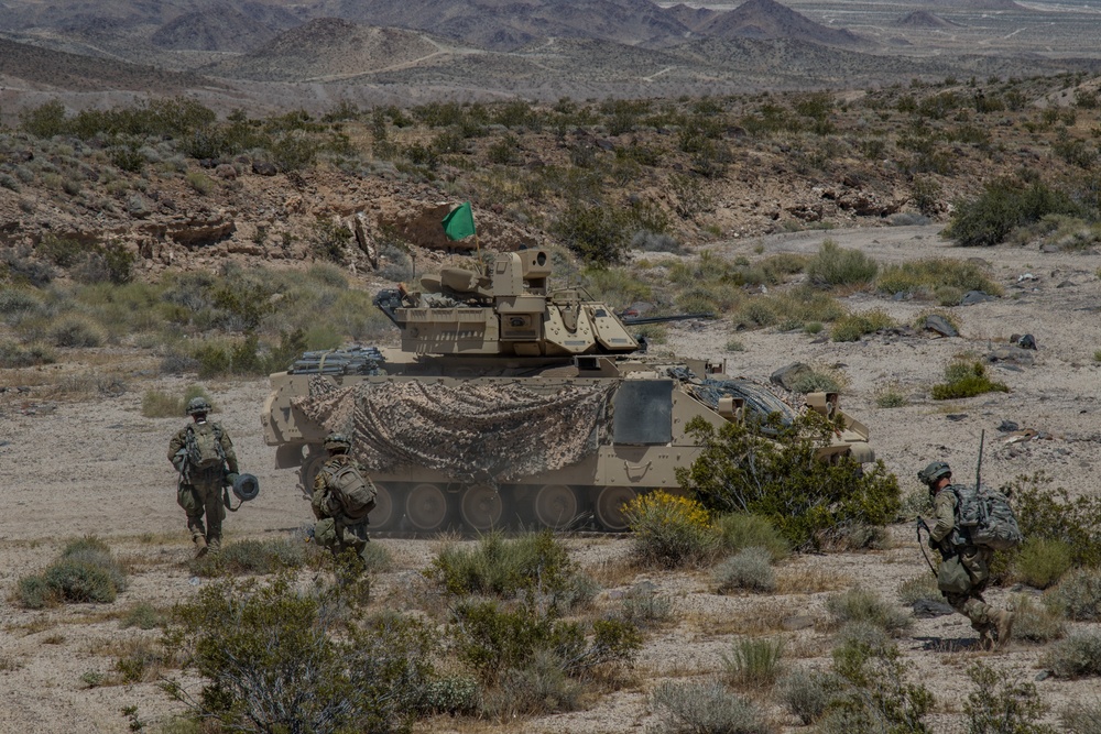 Bradley Fighting Vehicles at National Training Center