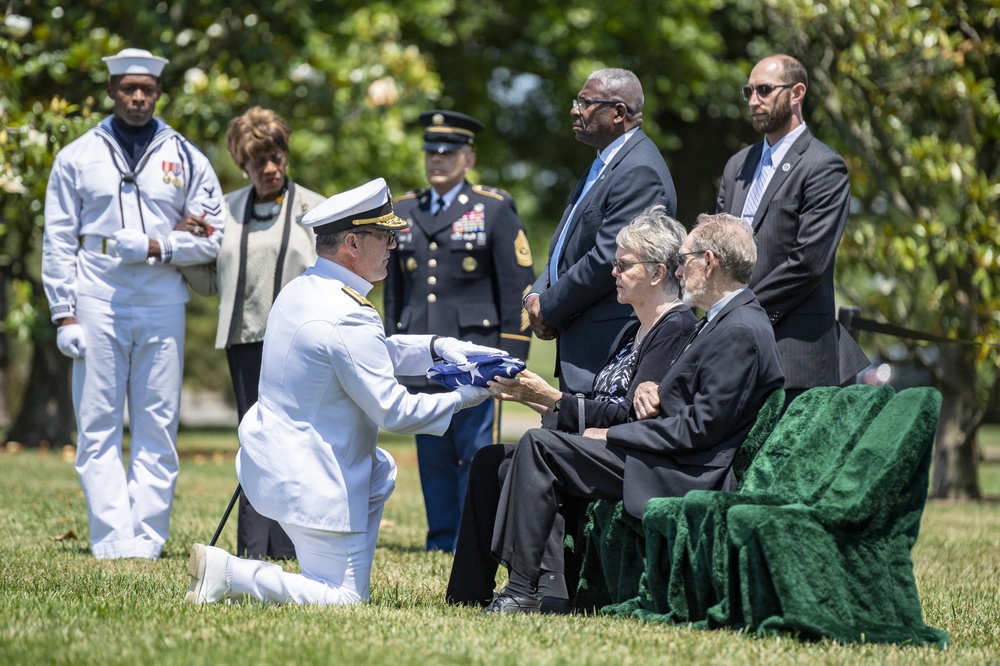 Military Funeral Honors for U.S. Navy Reserve Pharmacist's Mate Third Class William Blancheri in Section 60