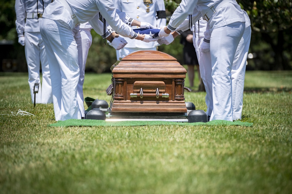 Military Funeral Honors for U.S. Navy Reserve Pharmacist's Mate Third Class William Blancheri in Section 60