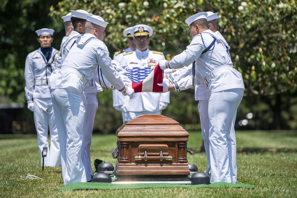 Military Funeral Honors for U.S. Navy Reserve Pharmacist's Mate Third Class William Blancheri in Section 60