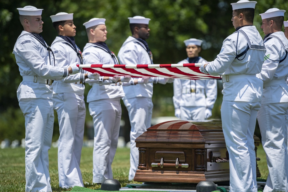 Military Funeral Honors for U.S. Navy Reserve Pharmacist's Mate Third Class William Blancheri in Section 60