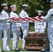 Military Funeral Honors for U.S. Navy Reserve Pharmacist's Mate Third Class William Blancheri in Section 60