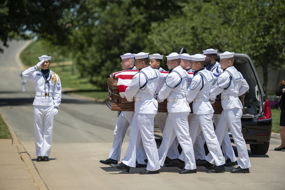 Military Funeral Honors for U.S. Navy Reserve Pharmacist's Mate Third Class William Blancheri in Section 60