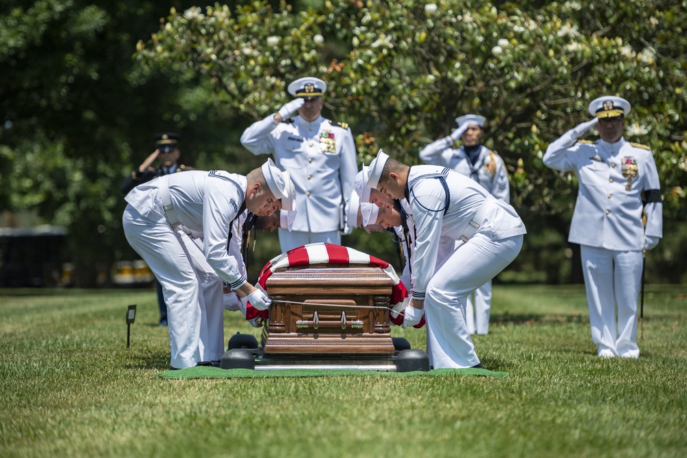 Military Funeral Honors for U.S. Navy Reserve Pharmacist's Mate Third Class William Blancheri in Section 60