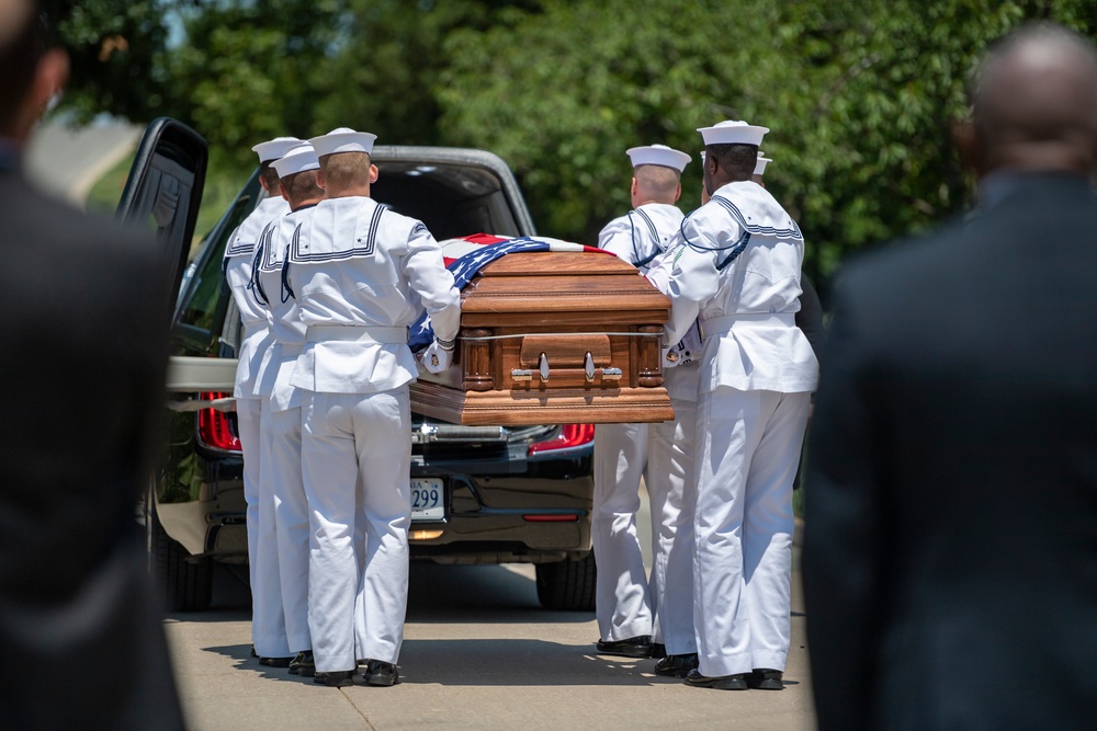 Military Funeral Honors for U.S. Navy Reserve Pharmacist's Mate Third Class William Blancheri in Section 60