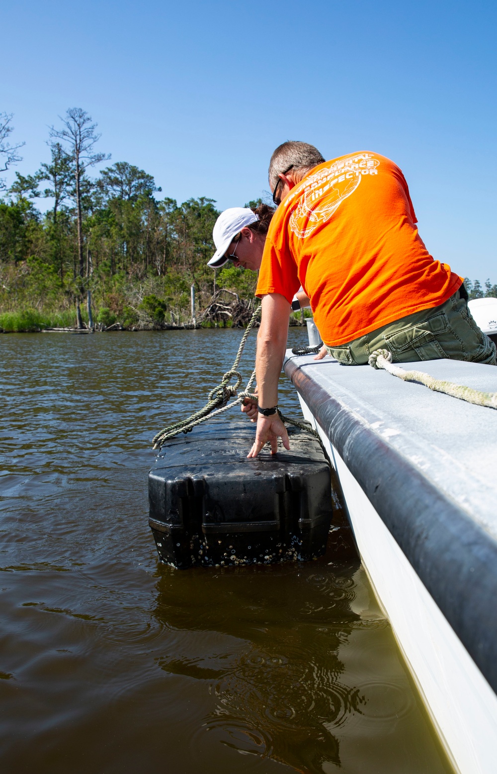 Single Marine Program Volunteer Cleanup at the Gottschalk Marina on Marine Corps Base Camp Lejeune