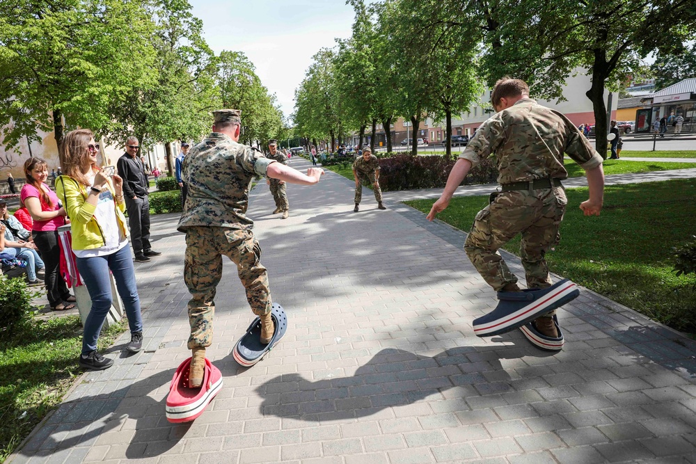 U.S. Marines Attend Soap Box Derby