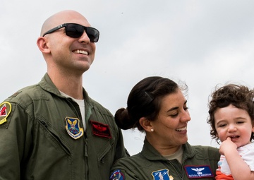 Love of flying: a rare reunion for pilot couple