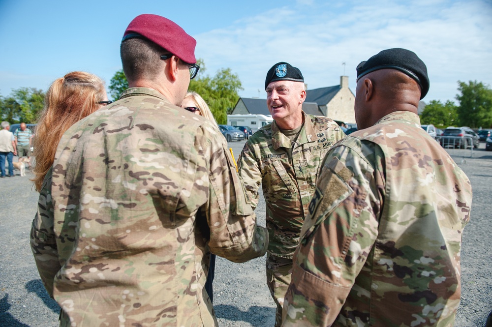 Two-star General Shakes Hands