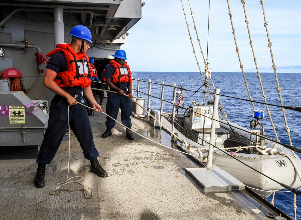 USS Antietam Small Boat Operations