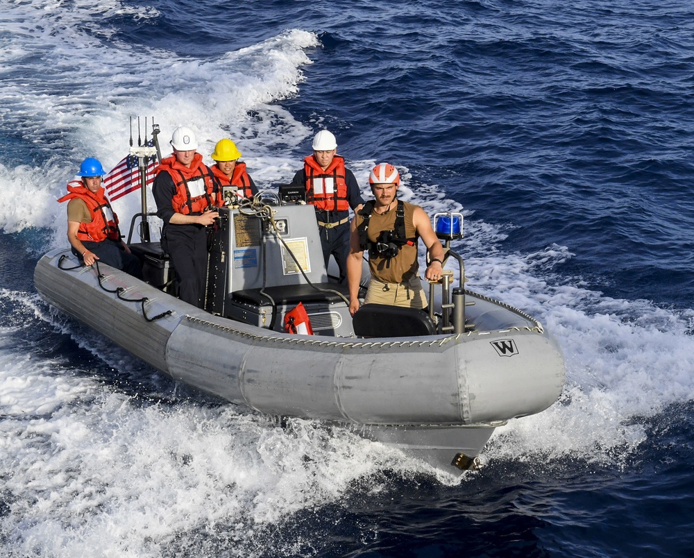 USS Antietam Small Boat Operations