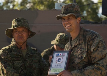 U.S. Marines participate in Southern Jackaroo closing ceremony