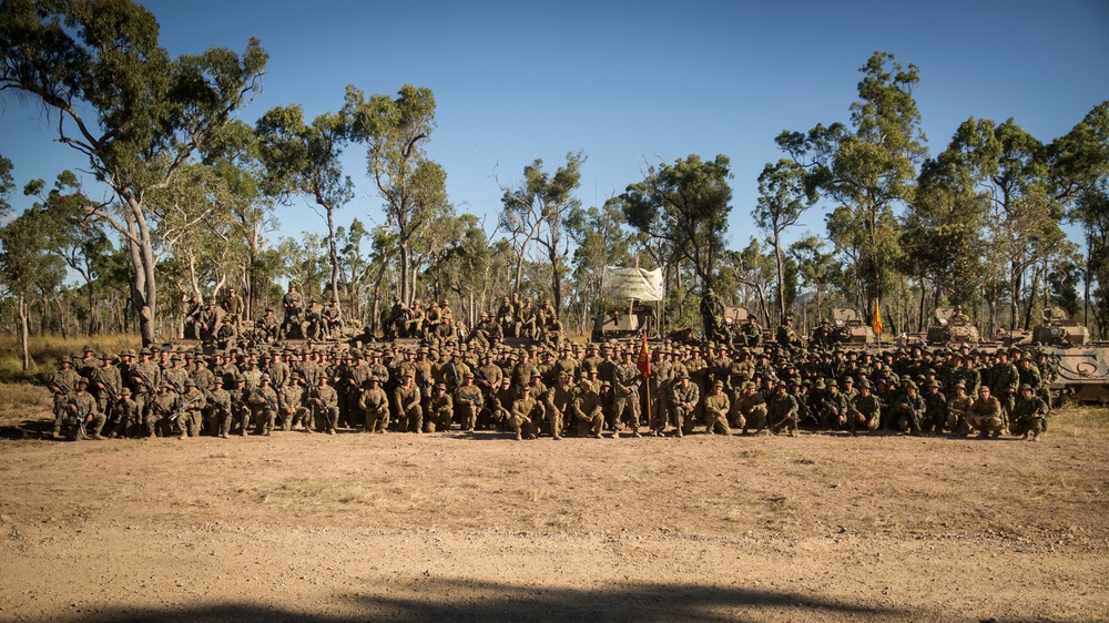 U.S. Marines participate in Southern Jackaroo closing ceremony