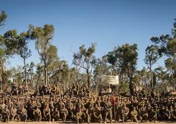 U.S. Marines participate in Southern Jackaroo closing ceremony