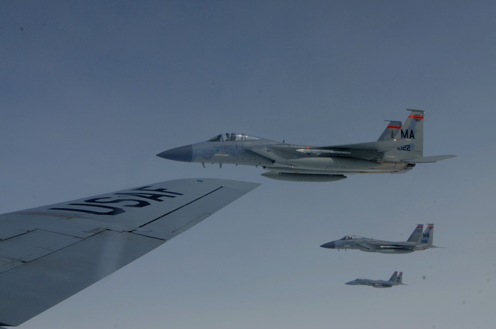 F-15/ KV-135 Formation at Arctic Challenge