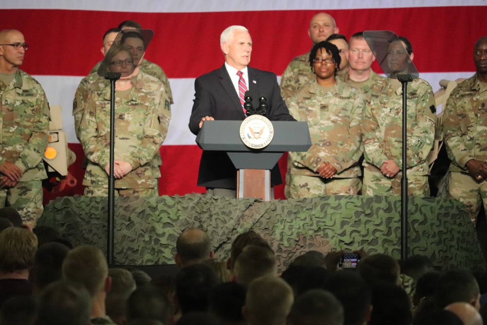 Vice President Mike Pence visits Fort McCoy