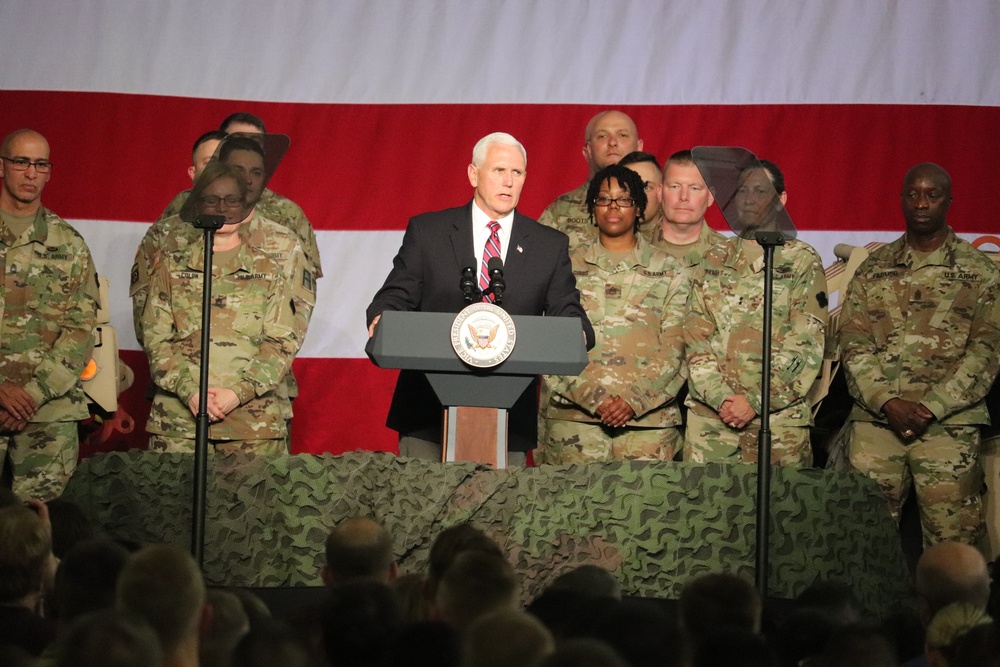 Vice President Mike Pence visits Fort McCoy