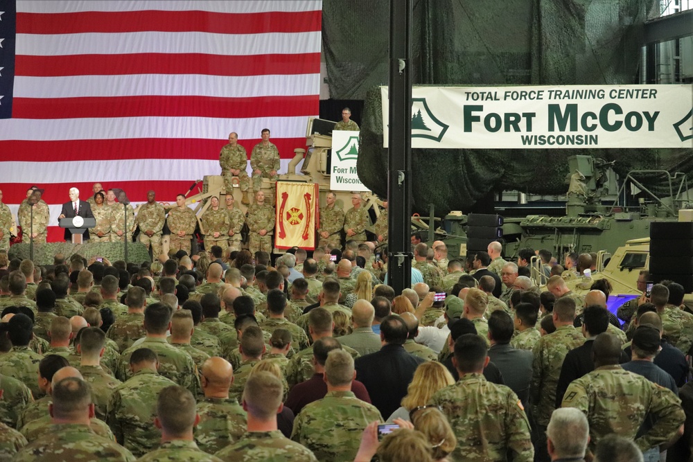 Vice President Mike Pence visits Fort McCoy
