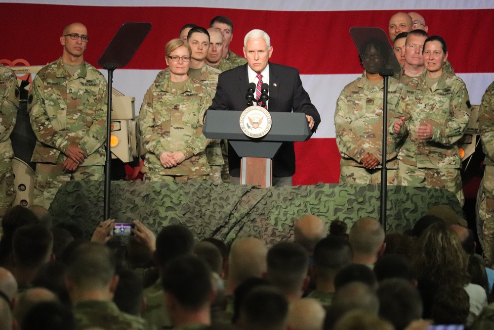 Vice President Mike Pence visits Fort McCoy