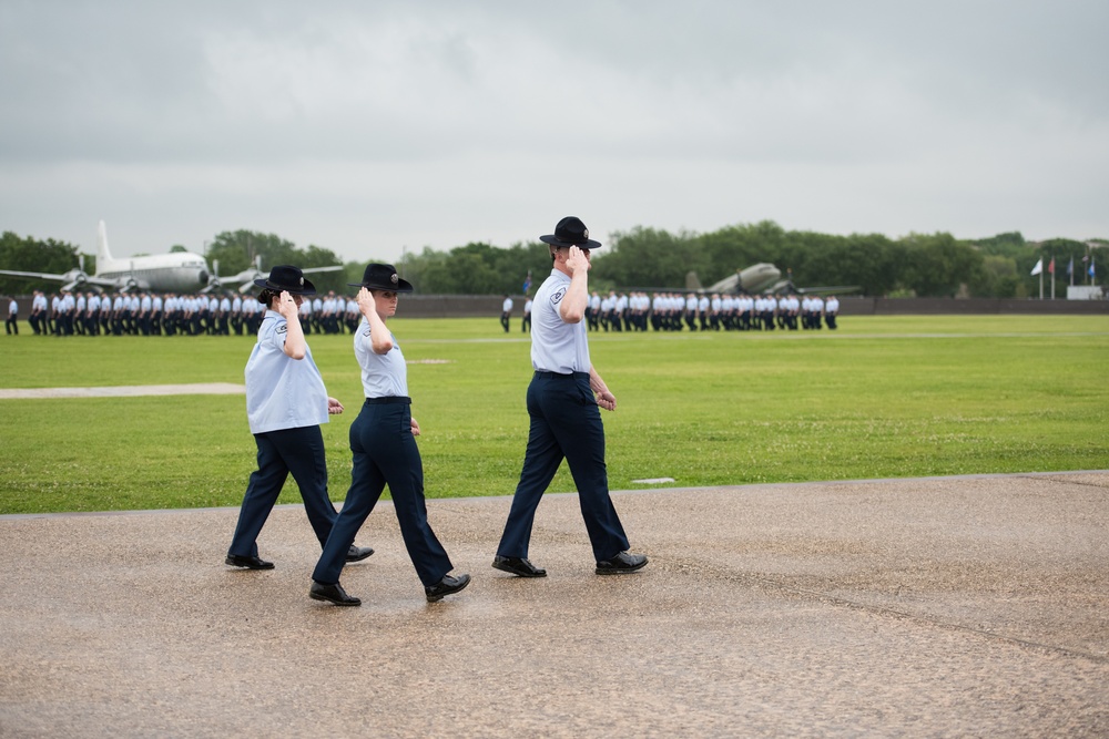 Chief Master Sgt. of the Air Force (retired) attends BMT graduation