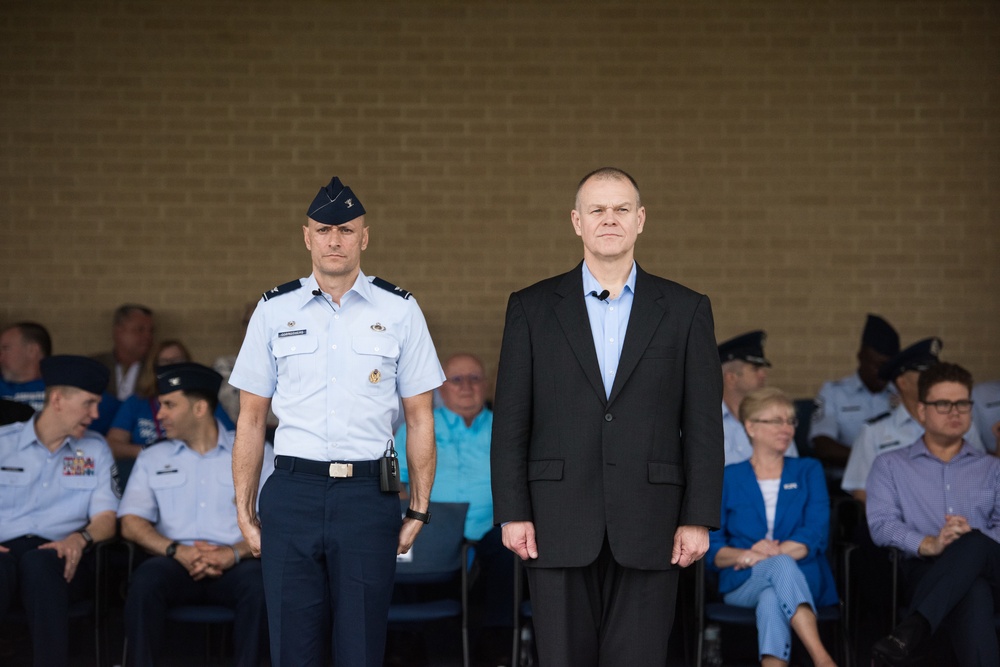 Chief Master Sgt. of the Air Force (retired) attends BMT graduation