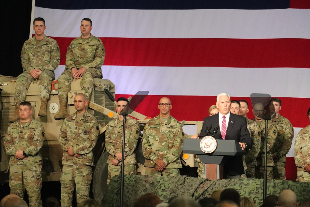 Vice President Mike Pence visits Fort McCoy