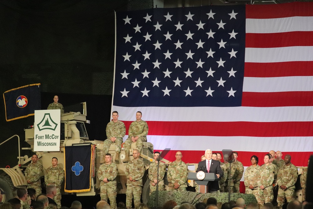 Vice President Mike Pence visits Fort McCoy