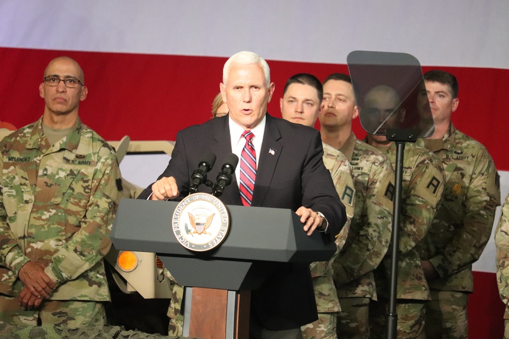 Vice President Mike Pence visits Fort McCoy