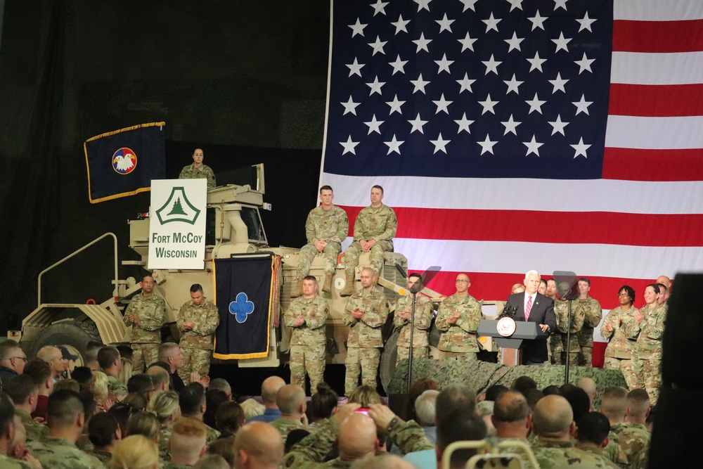 Vice President Mike Pence visits Fort McCoy